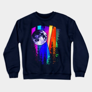 Northern Lights Moon Crewneck Sweatshirt